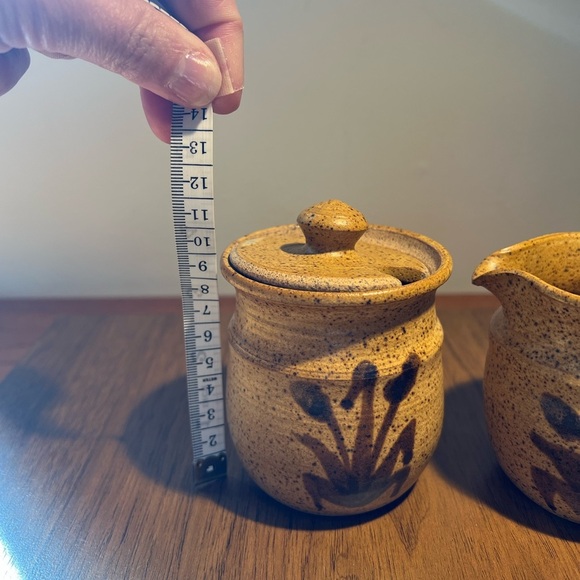 Gibson pottery made in England, vintage retro sugar and creamer set handmade - Picture 3 of 11